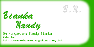 bianka mandy business card